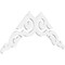 Ekena Millwork Pitch Rotherham Architectural Grade PVC Gable Pediment, 48"W x 24"H x 1"P (12/12) GPP048X024X100ROT - alternate 1
